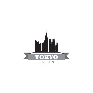 Tokyo Japonya şehir simge vektör çizim