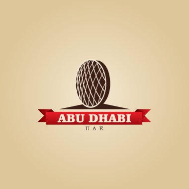 Abu Dhabi Birleşik Arap Emirlikleri şehir simge vektör çizim