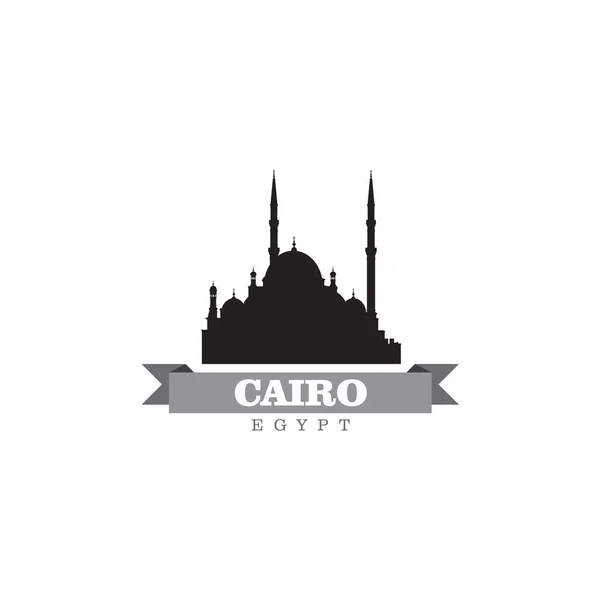 开罗埃及城市符号矢量图 — 图库矢量图片
