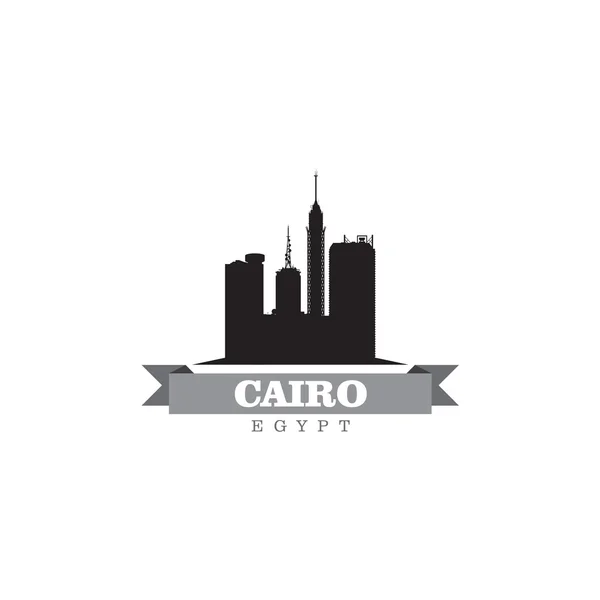 Cairo Egipto ciudad símbolo vector ilustración — Archivo Imágenes Vectoriales