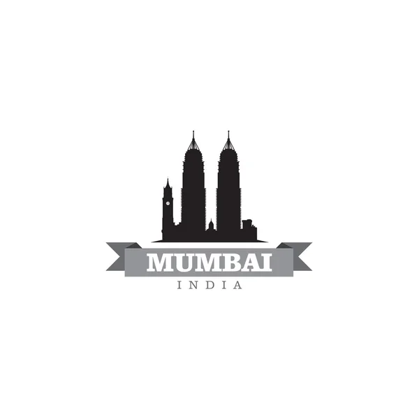 Mumbai India város szimbólum vektoros illusztráció — Stock Vector