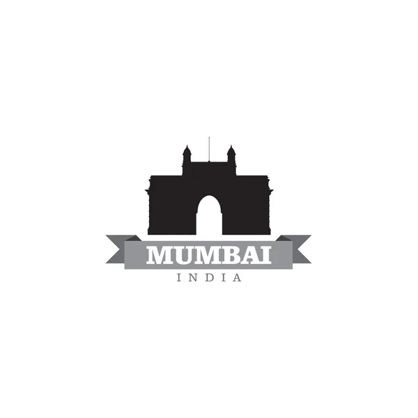 Mumbai Hindistan şehir simge vektör çizim — Stok Vektör