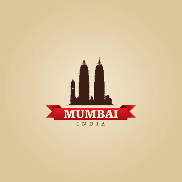 Mumbai Índia cidade símbolo vetor ilustração — Vetor de Stock