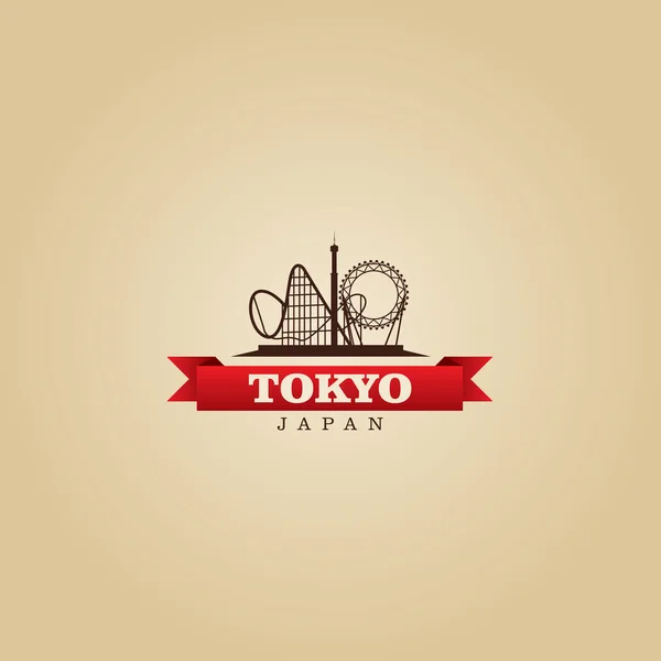 Tokio Japón símbolo de la ciudad vector ilustración — Vector de stock