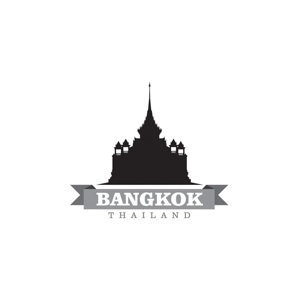 Bangkok Thailandia città simbolo vettoriale illustrazione — Vettoriale Stock