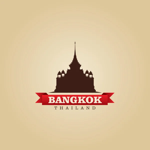 Bangkok Tailandia símbolo de la ciudad vector ilustración — Archivo Imágenes Vectoriales