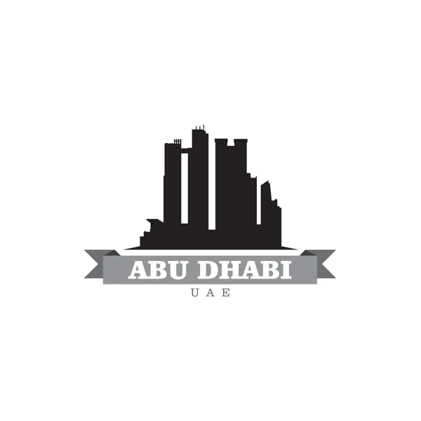 Illustration vectorielle du symbole de la ville d'Abu Dhabi EAU — Image vectorielle