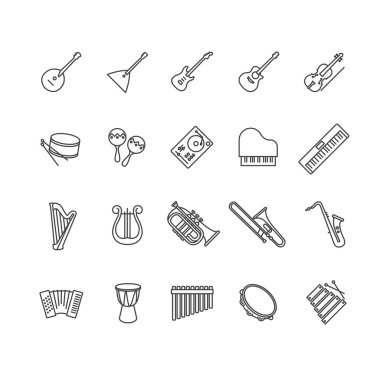 müzik aletleri Icons set