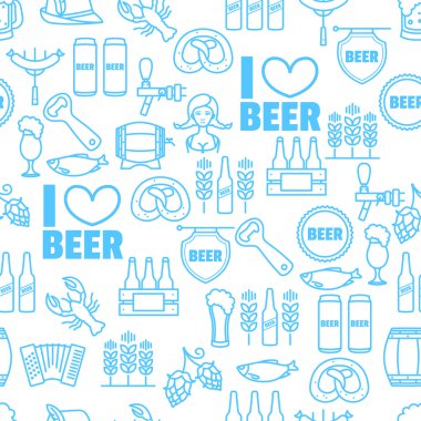 Oktoberfest vektör sorunsuz arka plan