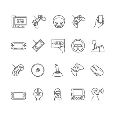 video oyunları, gadget vektör simgeler