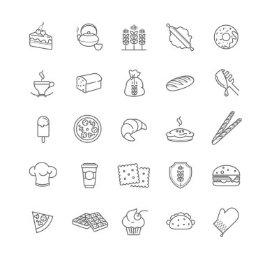 fırın simgeler, vektör hisse senedi