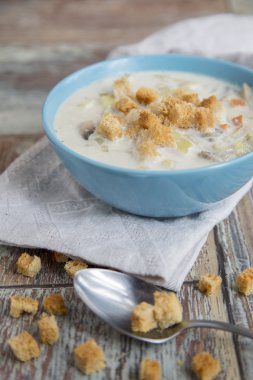 kremalı mantar çorbası