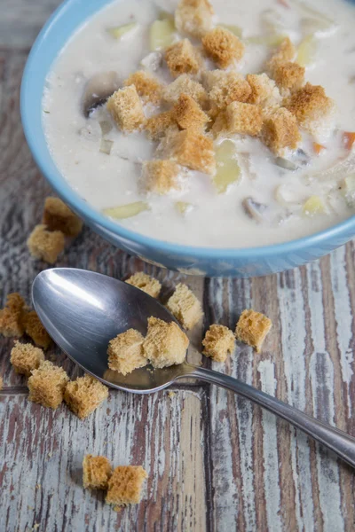 kremalı mantar çorbası