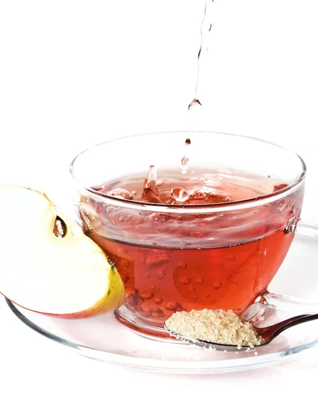 Taza de té de frutas con manzana — Foto de Stock