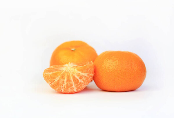 Orange fruit isolated on white background