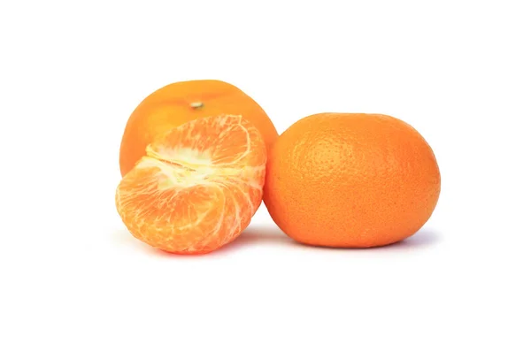 Orange Frukt Isolerad Vit Bakgrund — Stockfoto
