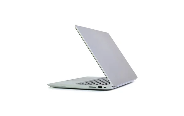 Laptop Com Tela Dobrável Isolada Fundo Branco Computador Notebook Com — Fotografia de Stock