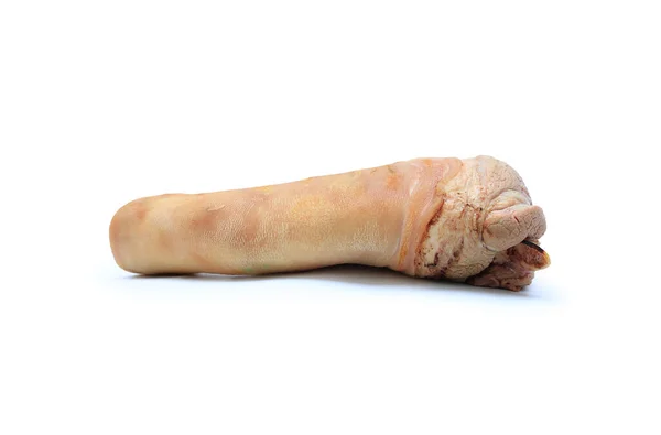 Rohe Schweinshaxe Isoliert Auf Weißem Hintergrund — Stockfoto