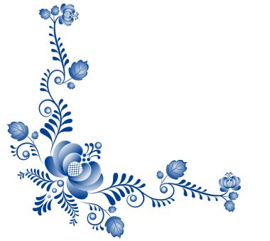 arka plan ile süsleme gzhel