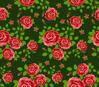 Güzel seamless modeli çiçek arka plan ile. Elegance vektör çizim