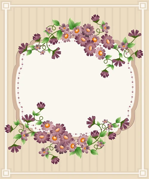 Vintage floral background with space for text. — Stock Photo, Image