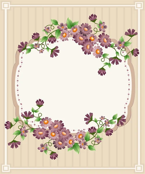 Fondo floral vintage con espacio para texto. — Foto de Stock