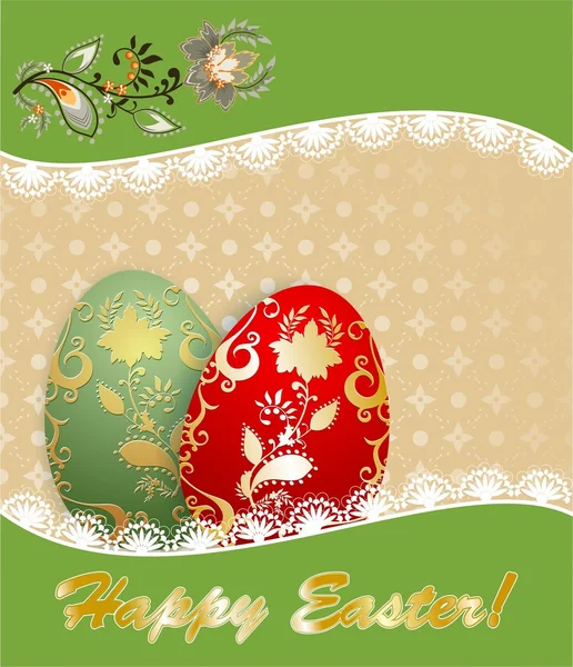 Easter background with beautiful eggs — Stock Photo, Image