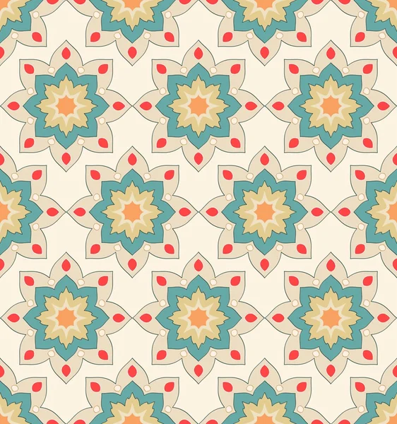 Motif sans couture avec motifs floraux — Image vectorielle