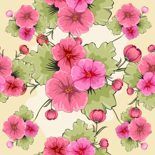 Fondo floral sin costuras — Vector de stock