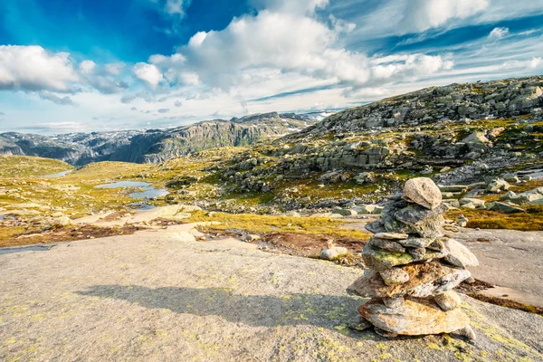 Mountains Landscape With Blue Sky In Norway. Travel In Scandinavia