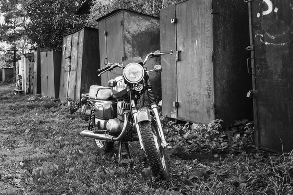 Vintage Motorcycle Generic Motorbike In Countryside