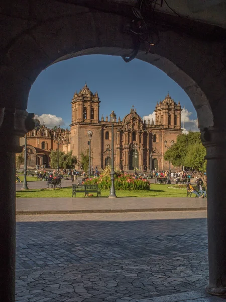 Cusco Peru Maj 2016 Katedralen Plaza Armas Torg — Stockfoto