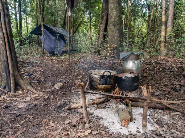 Soco Lagoon Brezilya Aralık 2017 Amazon Ormanlarında Kamp — Stok fotoğraf