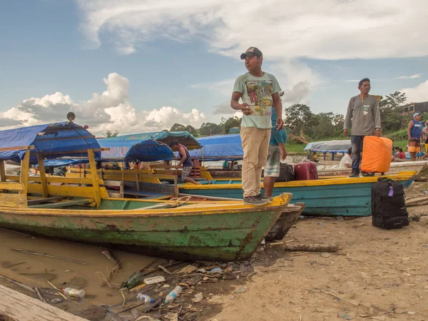 Tabatinga Brasilien Dezember 2017 Riesiger Schiffs Und Güterverkehr Hafen Des — Stockfoto