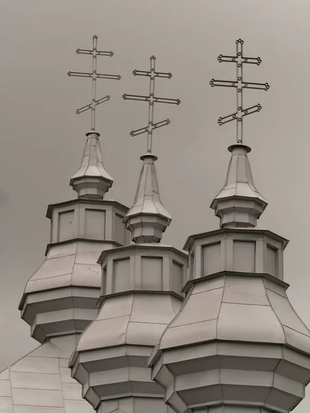 Três Torres Igreja Ortodoxa São Nicolau Zyndranowa Polónia — Fotografia de Stock