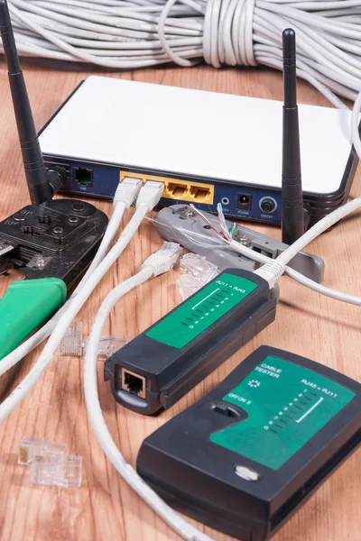 Interruttore Ethernet — Foto Stock