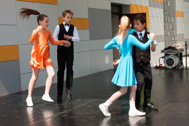 Young dancers  clipart