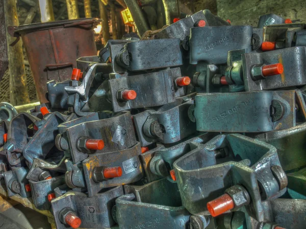 : Una máquina esquiladora que trabaja en una mina de carbón . — Foto de Stock