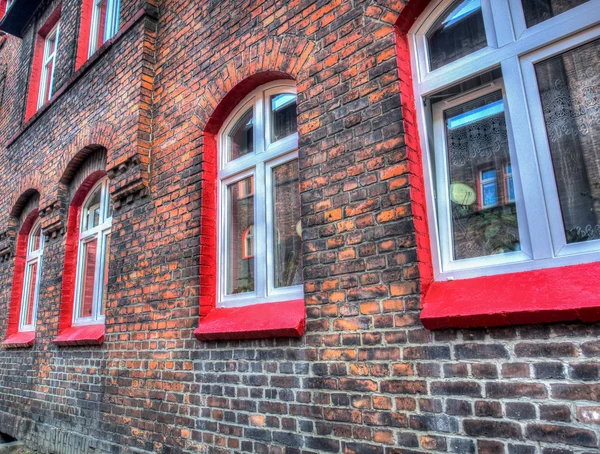 Historic residential Buildings . Mining district of Nikiszowiec — Stock Photo, Image