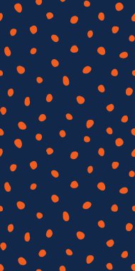 Hippi renkli, noktasız polka desenli. Rastgele el çizimleri olan düzensiz vektör soyut dokusu. EPS 10