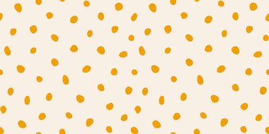 Hippi renkli, noktasız polka desenli. Rastgele el çizimleri olan düzensiz vektör soyut dokusu. EPS 10