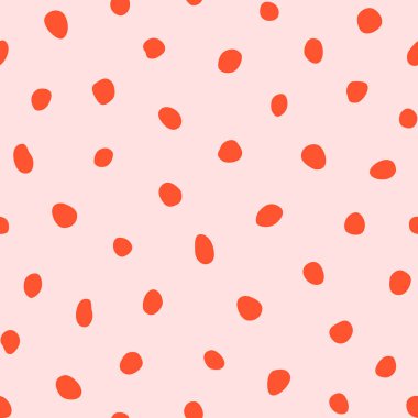 Hippi renkli, noktasız polka desenli. Rastgele el çizimleri olan düzensiz vektör soyut dokusu. EPS 10