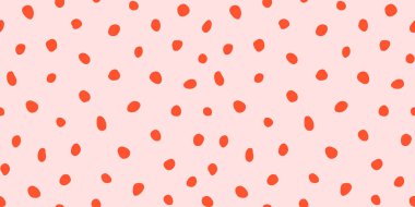 Hippi renkli, noktasız polka desenli. Rastgele el çizimleri olan düzensiz vektör soyut dokusu. EPS 10