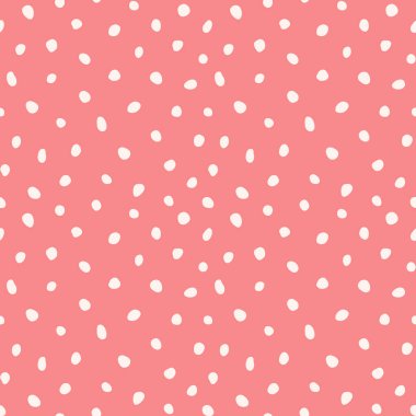 Hippi renkli, noktasız polka desenli. Rastgele el çizimleri olan düzensiz vektör soyut dokusu. EPS 10