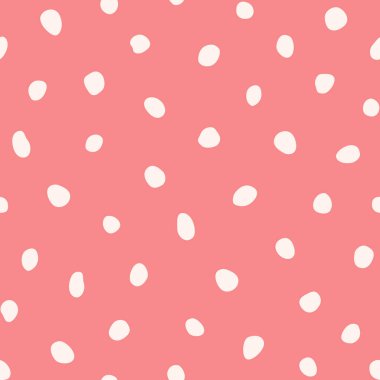 Hippi renkli, noktasız polka desenli. Rastgele el çizimleri olan düzensiz vektör soyut dokusu. EPS 10