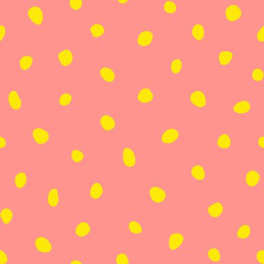 Hippi renkli, noktasız polka desenli. Rastgele el çizimleri olan düzensiz vektör soyut dokusu. EPS 10