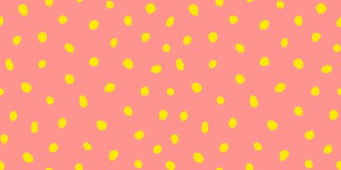 Hippi renkli, noktasız polka desenli. Rastgele el çizimleri olan düzensiz vektör soyut dokusu. EPS 10