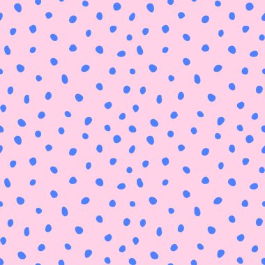 Hippi renkli, noktasız polka desenli. Rastgele el çizimleri olan düzensiz vektör soyut dokusu. EPS 10