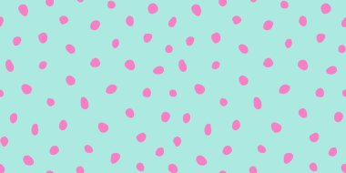 Hippi renkli, noktasız polka desenli. Rastgele el çizimleri olan düzensiz vektör soyut dokusu. EPS 10