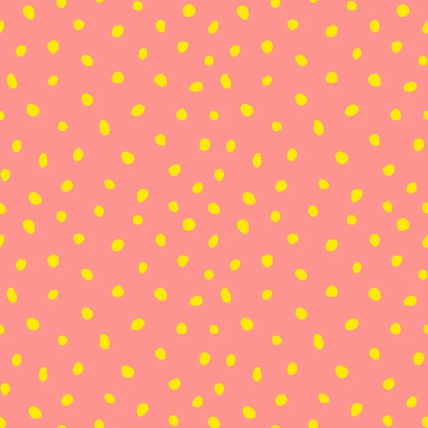 Hipster Kleurrijke Naadloze Polka Dot Patroon Vector Onregelmatige Abstracte Textuur — Stockvector